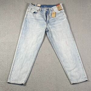 Levi's 550 '92 Relaxed Taper Denim Jeans Light Wash W34 L30 Paint Marks New